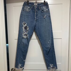 Agolde jamie high waisted Distressed Blue Jeans